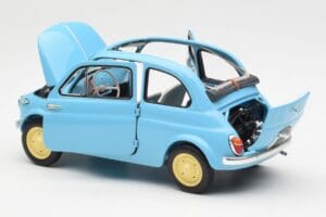 Fiat Nuova 500 Celeste Modra Kyosho 1:18 08966LB Kovina – slika 5 od 8