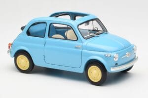Fiat Nuova 500 Celeste Modra Kyosho 1:18 08966LB Kovina – slika 6 od 8