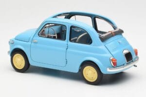 Fiat Nuova 500 Celeste Modra Kyosho 1:18 08966LB Kovina – slika 7 od 8