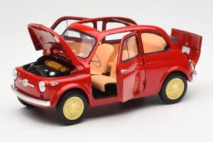 Fiat Nuova 500 Coral Rdeč Kyosho 1:18 08966R Kovina – slika 2 od 8