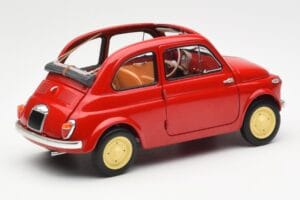 Fiat Nuova 500 Coral Rdeč Kyosho 1:18 08966R Kovina – slika 3 od 8