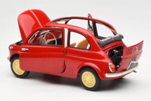 Fiat Nuova 500 Coral Rdeč Kyosho 1:18 08966R Kovina – slika 5 od 8