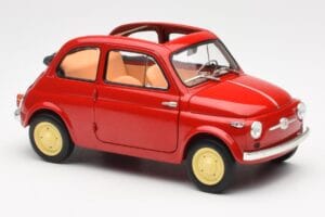 Fiat Nuova 500 Coral Rdeč Kyosho 1:18 08966R Kovina – slika 6 od 8