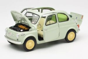 Fiat Nuova 500 Clear Zelena Kyosho 1:18 08966LG Kovina – slika 2 od 8
