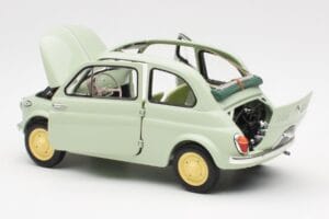 Fiat Nuova 500 Clear Zelena Kyosho 1:18 08966LG Kovina – slika 5 od 8