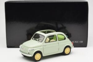 Fiat Nuova 500 Clear Zelena Kyosho 1:18 08966LG Kovina – slika 8 od 8