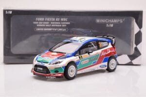 Ford Fiesta RS WRC Ford Abu Dhabi #3 M. Hirvonen / J. Lehtinen Winner Rally Australia 2011 Minichamps 1:18 151110803 Kovina – slika 6 od 6