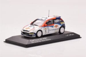 Ford Focus RS WRC #5 C. McRae / N. Grist Rally Acropolis Winner 2002 Minichamps 1:43 430028905 Kovina – slika 2 od 4