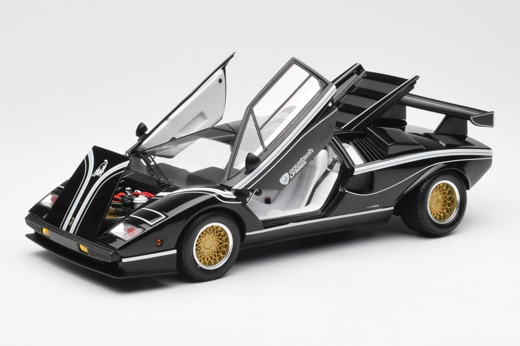 Lamborghini Countach LP 500R Črn Kyosho 1:18 08320C Kovina – slika 2 od 8