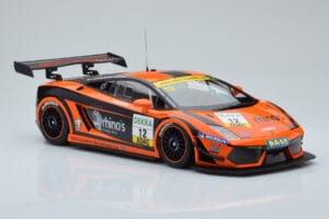 Lamborghini Gallardo LP600+ GT3 Rhinos Leipert Motorsport #12 A. Petrishin / D. Leiper ADAC GT Masters 2011 Minichamps 1:18 1 – slika 4 od 6