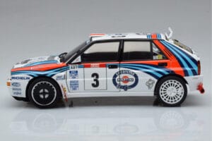 Lancia Delta HF Integrale Evoluzione #3 D. Auriol / B. Occelli Tour de Corse 1992 Kyosho 1:18 08348H Kovina – slika 4 od 9