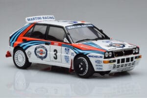 Lancia Delta HF Integrale Evoluzione #3 D. Auriol / B. Occelli Tour de Corse 1992 Kyosho 1:18 08348H Kovina – slika 5 od 9