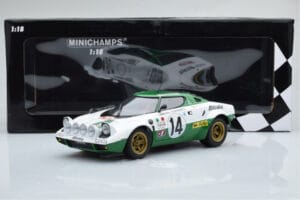 Lancia Stratos Alitalia #14 S. Munari / M. Mannucci Winners Rally Monte Carlo 1975 Minichamps 1:18 155751714 Kovina – slika 6 od 6