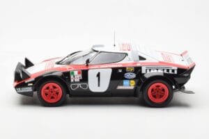 Lancia Stratos HF #1 Lancia Pirelli W. Rohrl / C. Geistdorfer Winners Dynabit Saarland Rallye 1978 Minichamps 1:18 155781701  – slika 3 od 6