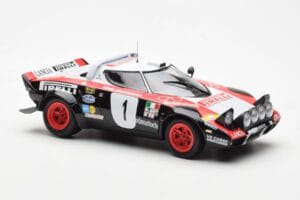 Lancia Stratos HF #1 Lancia Pirelli W. Rohrl / C. Geistdorfer Winners Dynabit Saarland Rallye 1978 Minichamps 1:18 155781701  – slika 4 od 6