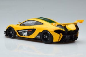 McLaren P1 GTR Rumena Z Zelenimi Progami AUTOart 1:18 81544 Kompozit – slika 6 od 7
