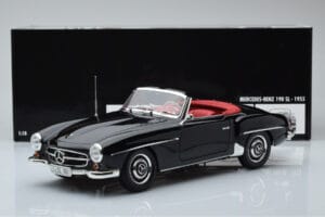 Mercedes 190 SL W121 Kabriolet Črn Minichamps 1:18 100037030 Kovina – slika 8 od 8