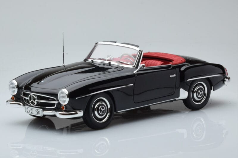 Mercedes 190 SL W121 Kabriolet Črn Minichamps 1:18 100037030