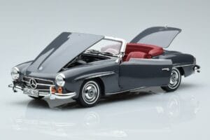 Mercedes 190 SL W121 Roadster Siv Norev 1:18 183402 Kovina – slika 2 od 8