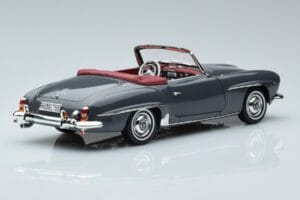 Mercedes 190 SL W121 Roadster Siv Norev 1:18 183402 Kovina – slika 3 od 8