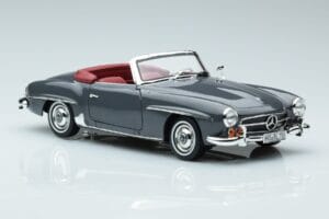 Mercedes 190 SL W121 Roadster Siv Norev 1:18 183402 Kovina – slika 5 od 8