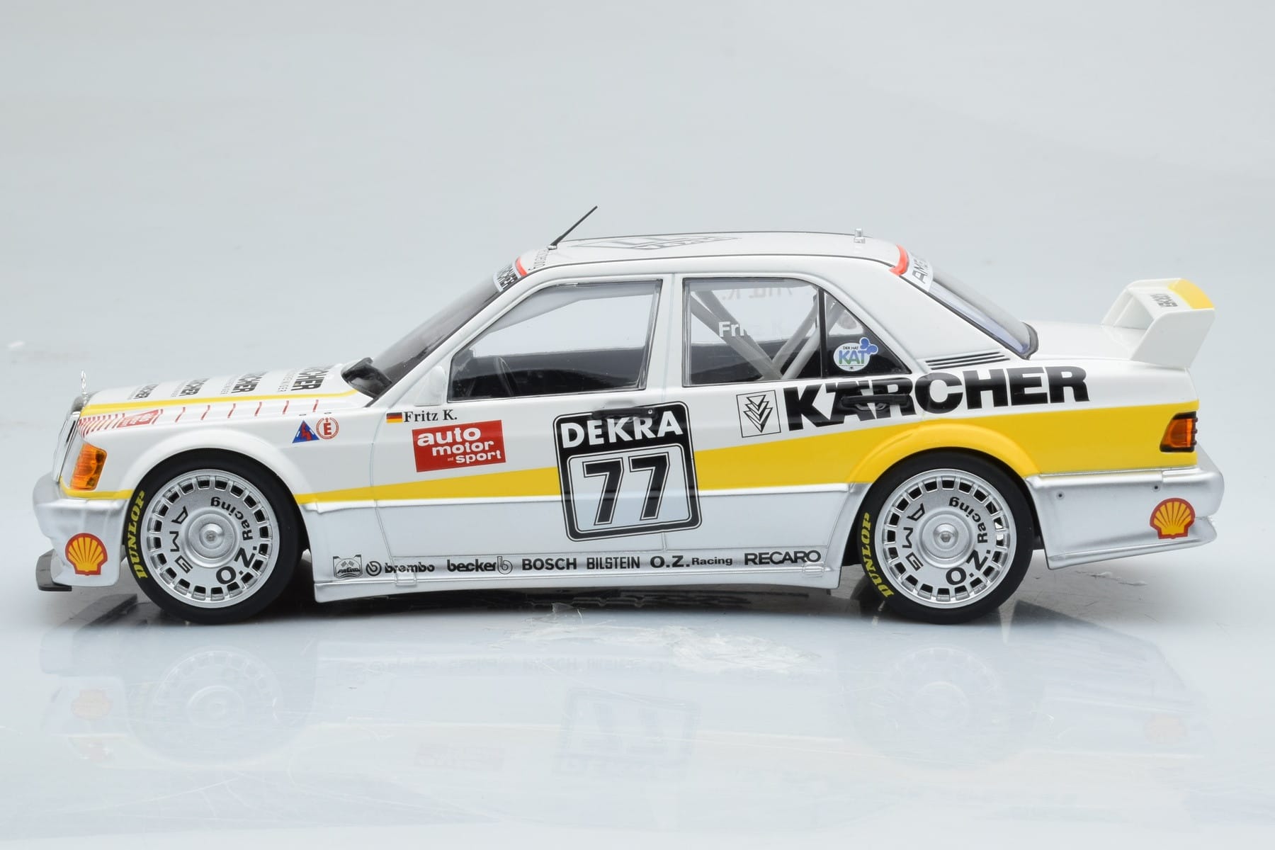 Mercedes 190E 2.5-16 W201 EVO 1 Karcher #77 F. Kreutzpointer Team AMG-Mercedes DTM 1990 Minichamps 1:18 155903677 Kovina – slika 3 od 6
