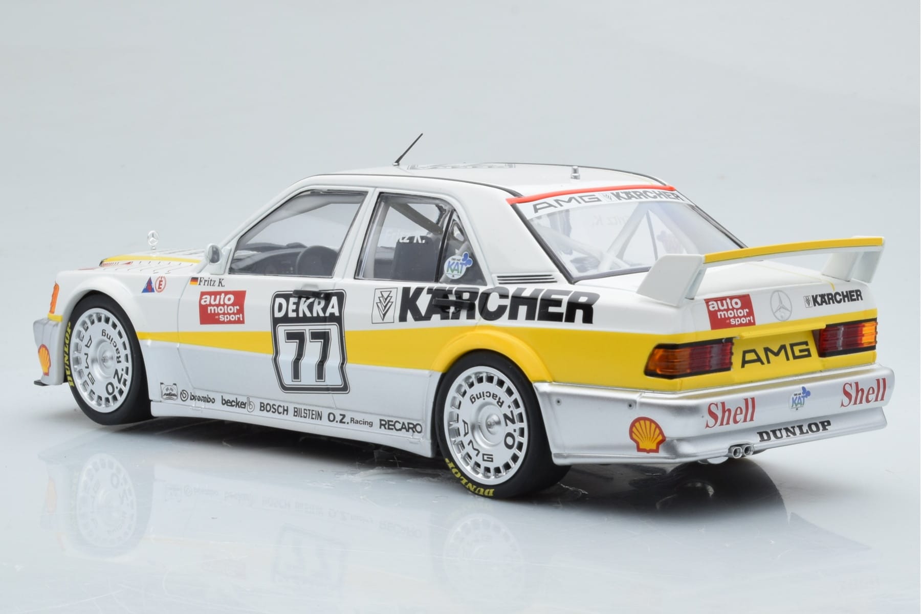 Mercedes 190E 2.5-16 W201 EVO 1 Karcher #77 F. Kreutzpointer Team AMG-Mercedes DTM 1990 Minichamps 1:18 155903677 Kovina – slika 5 od 6