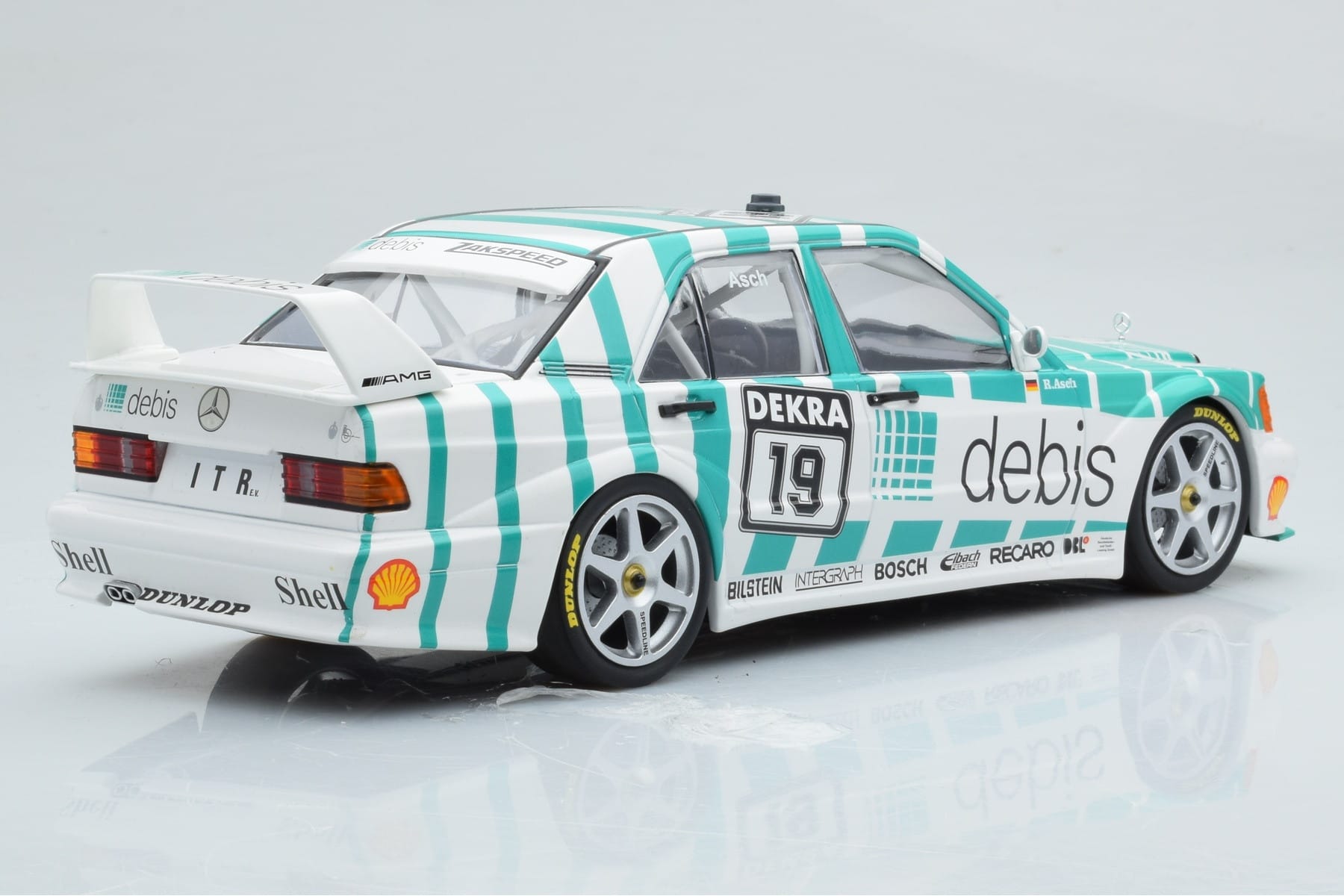 Mercedes 190E 2.5-16 W201 EVO 2 Debis #19 R. Asch Team Zackspeed DTM 1991 Minichamps 1:18 155913619 Kovina – slika 2 od 6
