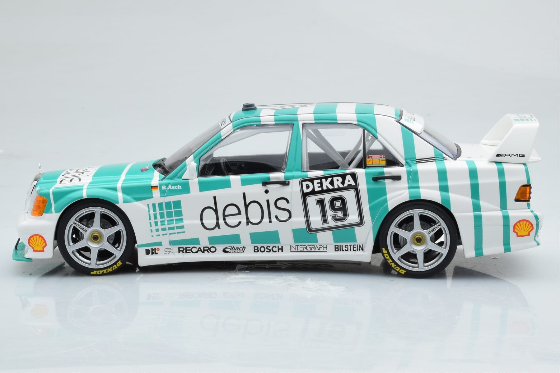 Mercedes 190E 2.5-16 W201 EVO 2 Debis #19 R. Asch Team Zackspeed DTM 1991 Minichamps 1:18 155913619 Kovina – slika 3 od 6