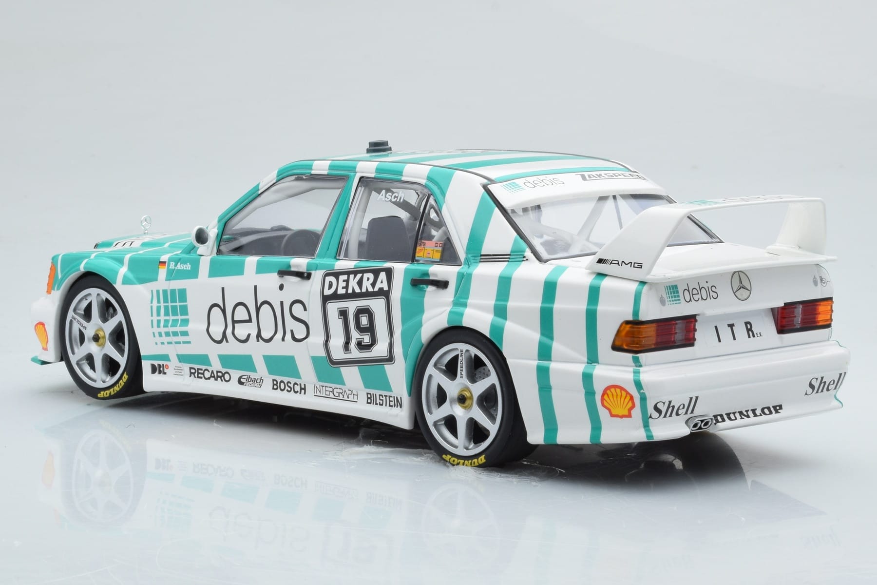 Mercedes 190E 2.5-16 W201 EVO 2 Debis #19 R. Asch Team Zackspeed DTM 1991 Minichamps 1:18 155913619 Kovina – slika 5 od 6