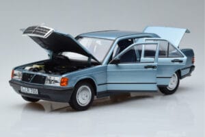 Mercedes 190E W201 Svetlo Modra Norev 1:18 183828 Kovina – slika 2 od 7