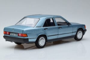 Mercedes 190E W201 Svetlo Modra Norev 1:18 183828 Kovina – slika 3 od 7