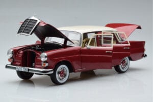 Mercedes 200 W110 Rdeč Norev 1:18 183706 Kovina – slika 2 od 7