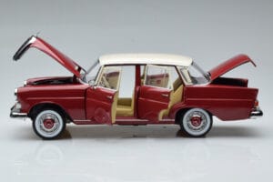 Mercedes 200 W110 Rdeč Norev 1:18 183706 Kovina – slika 4 od 7