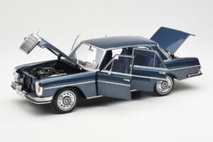 Mercedes 280 SE W108 Temnomodra Metalik Norev 1:18 183534 Kovina – slika 2 od 8