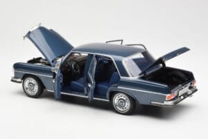 Mercedes 280 SE W108 Temnomodra Metalik Norev 1:18 183534 Kovina – slika 5 od 8