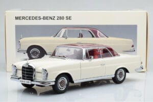 Mercedes 280 SE W108 Bela AUTOart 1:18 76287 Kovina – slika 8 od 8
