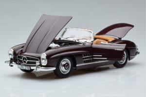 Mercedes 300 SL W198 Roadster Rdeč Norev 1:18 183891 Kovina – slika 2 od 8