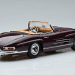 Mercedes 300 SL W198 Roadster Rdeč Norev 1:18 - image 3 of 8