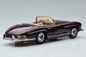 Mercedes 300 SL W198 Roadster Rdeč Norev 1:18 183891 Kovina – slika 3 od 8