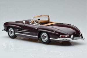 Mercedes 300 SL W198 Roadster Rdeč Norev 1:18 183891 Kovina – slika 7 od 8