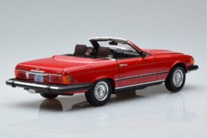 Mercedes 450 SL R107 US Različica Rdeč Norev 1:18 183729 Kovina – slika 3 od 8