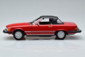 Mercedes 450 SL R107 US Različica Rdeč Norev 1:18 183729 Kovina – slika 4 od 8