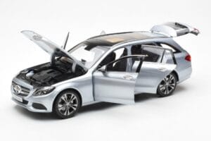 Mercedes C-Class W205 T-Model Srebrna Asia Exclusive Norev 1:18 183865 Kovina – slika 2 od 8