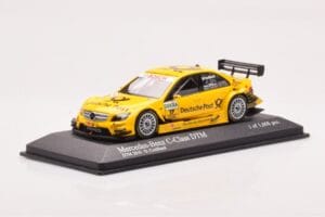 Mercedes C-Class W204 DTM Deutsche Post AMG Mercedes #17 D. Coulthard DTM 2010 Minichamps 1:43 400103817 Kovina – slika 2 od 4