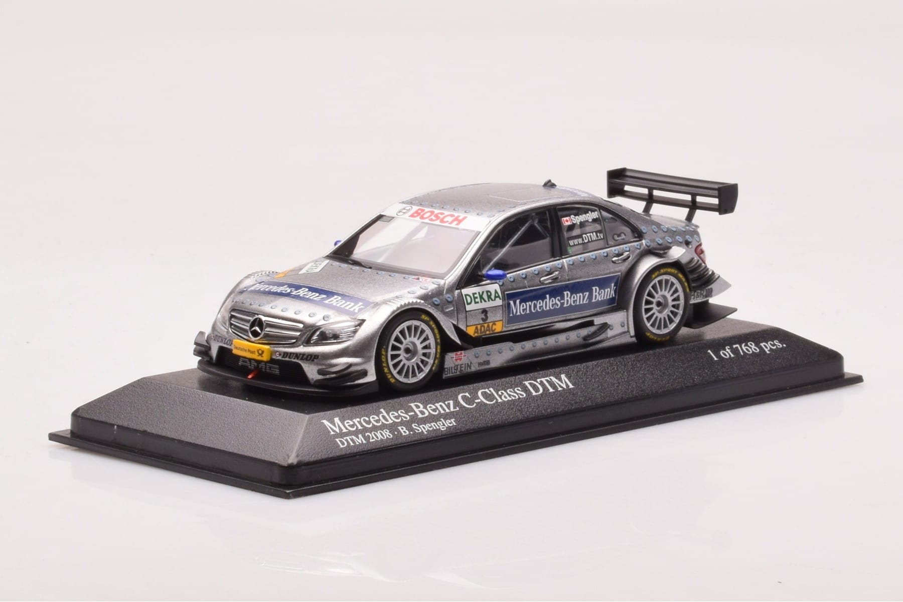 Mercedes C-Class W204 DTM Team AMG Mercedes #3 B. Spengler DTM 2008 Minichamps 1:43 400083803 Kovina – slika 2 od 4
