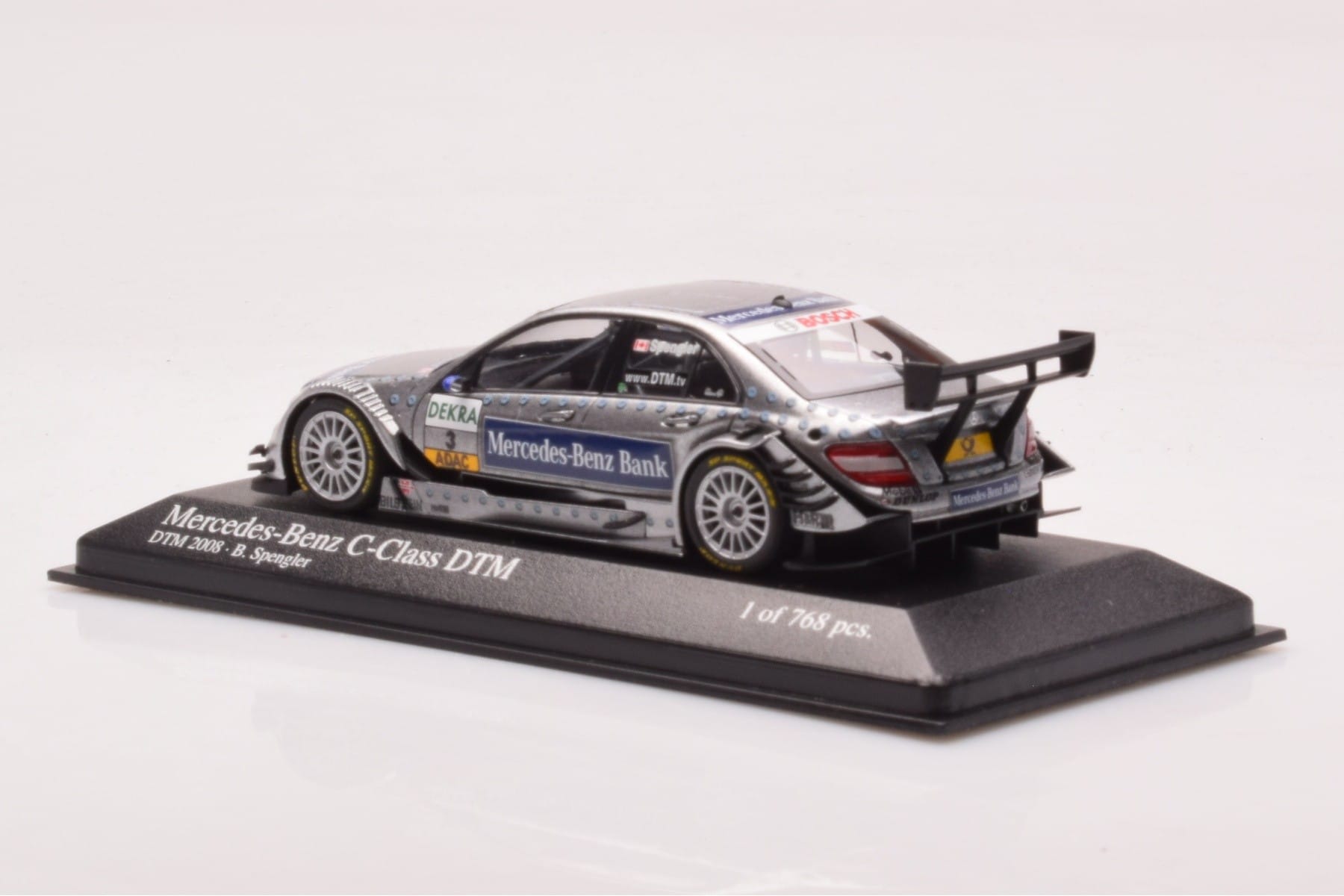Mercedes C-Class W204 DTM Team AMG Mercedes #3 B. Spengler DTM 2008 Minichamps 1:43 400083803 Kovina – slika 3 od 4