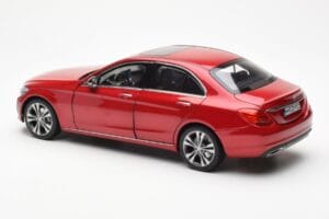 Mercedes C-Class W205 Rdeč Metallic Asia Exclusive Norev 1:18 183835 Kovina – slika 7 od 8