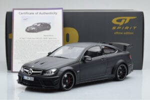 Mercedes C63 AMG W204 Black Series Mat Črna GT Spirit 1:18 GT843 Smola – slika 6 od 6