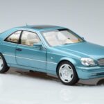Mercedes CL600 C140 Modra Metalik Norev 1:18 183448 Kovina - image 5 of 7